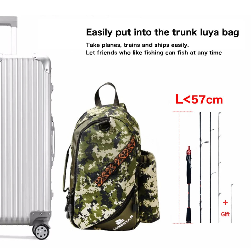 BIUTIFU Carbon Fishing Rod for Travelers - Fuji Lure Spinning Casting Rod 1.8-3.0m 5-42g Ideal for Mini Rock Fishing Baitcasting