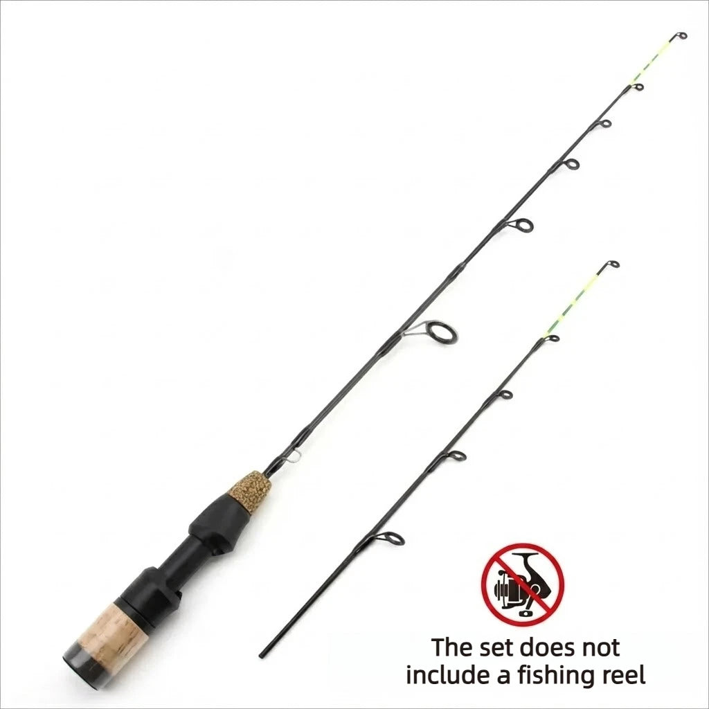 60cm 2 Tips Rod Reel Combos Winter Ice Fishing Rod Fishing Reel set  Pole Tackle Carbon pole Ice fishing rod New