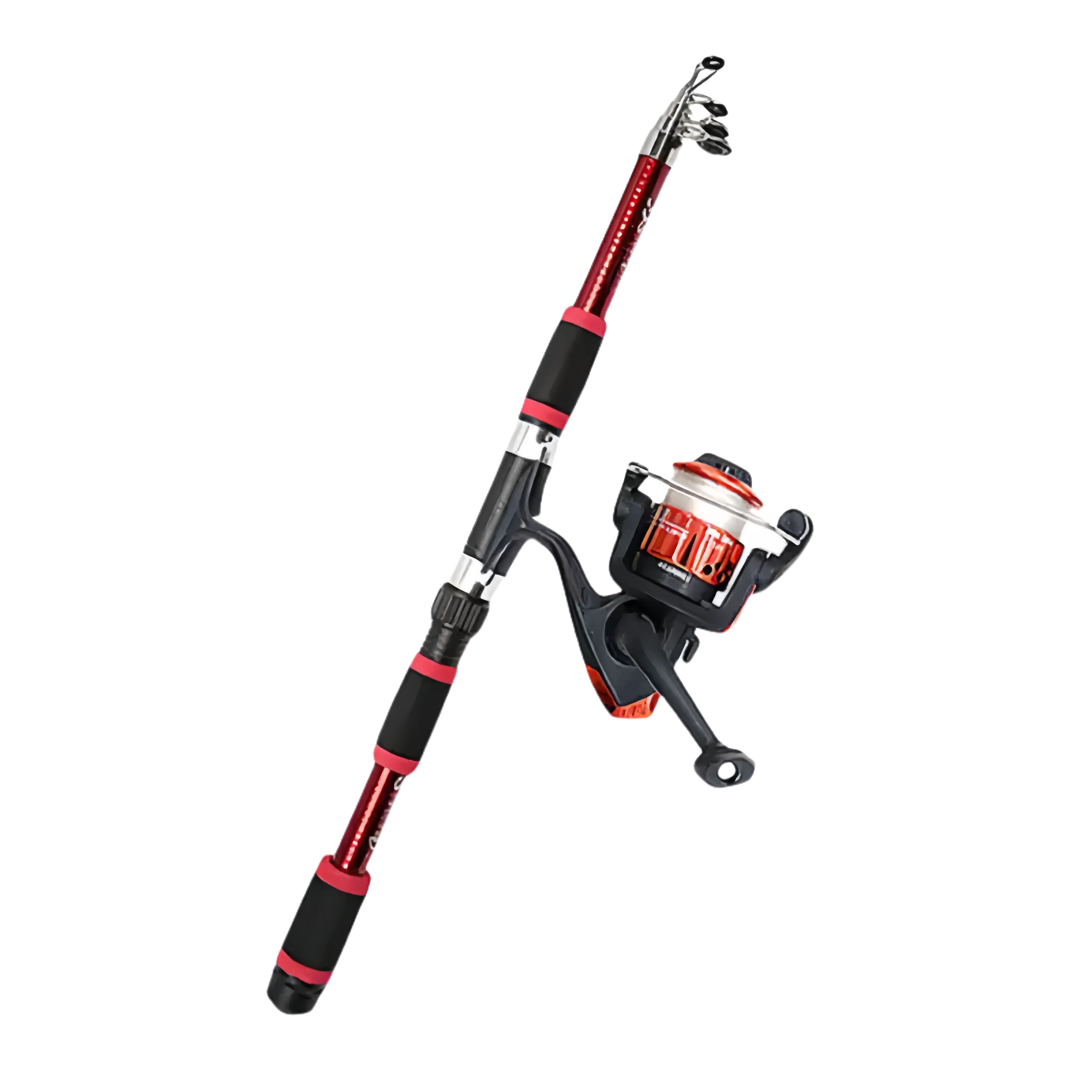 Fishing Pole Set Full Kits With Telescopic Fishing Rod And Spinning Reel Baits Hooks Travel Pole Set