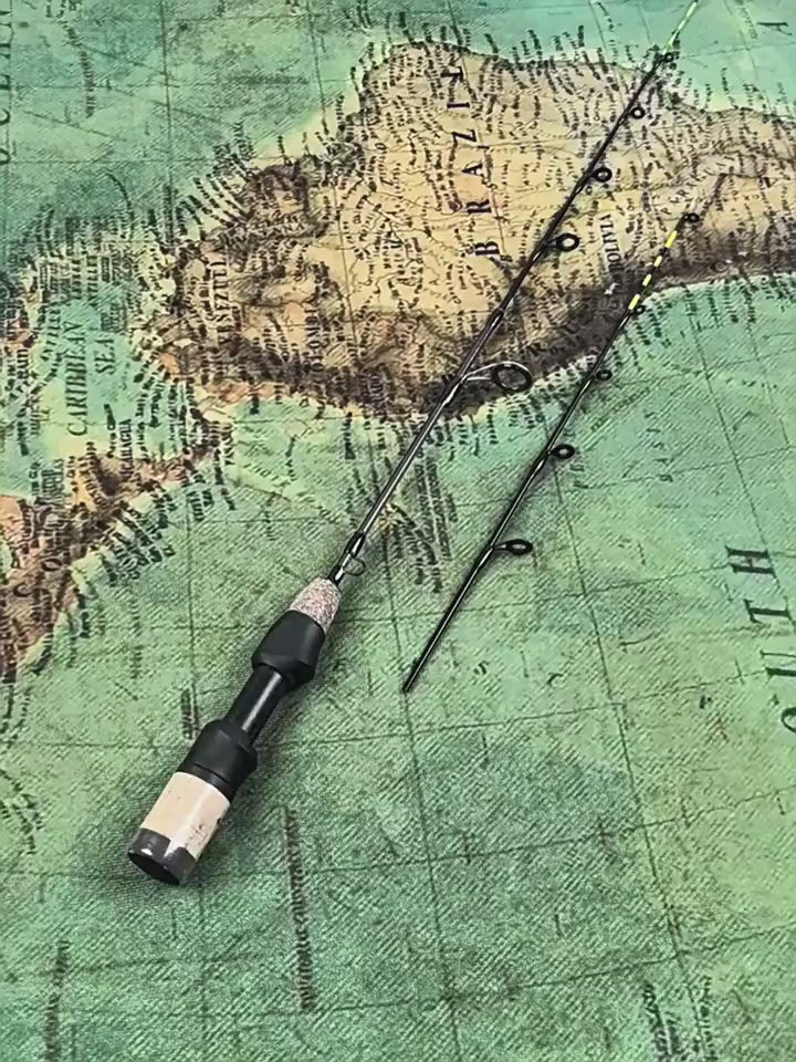 60cm 2 Tips Rod Reel Combos Winter Ice Fishing Rod Fishing Reel set  Pole Tackle Carbon pole Ice fishing rod New